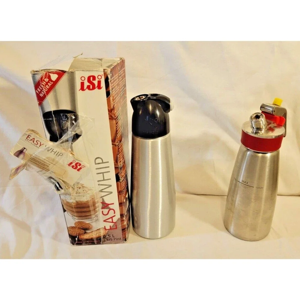 iSi Whipper Lot [2] - Whip Cream/Food Whipper Stainless Steel 1 Pint/0.5L